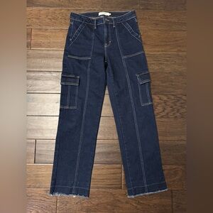 HIDDEN Dark Wash Cargo Jeans - Women’s 28